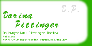 dorina pittinger business card